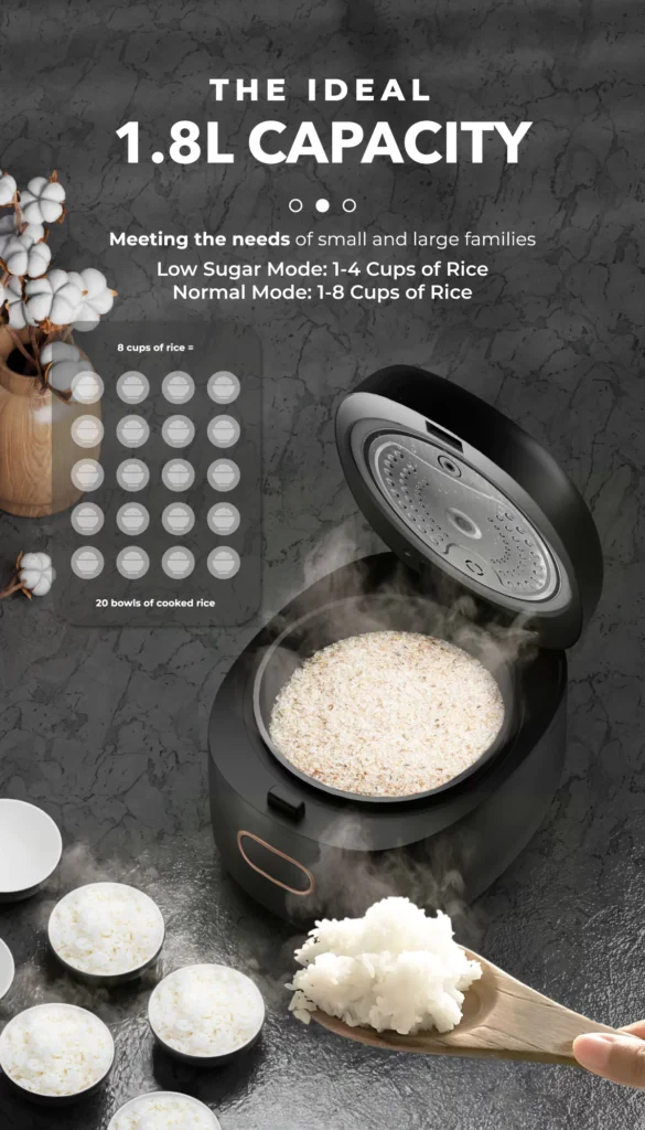 Russell Taylors Digital Low Sugar Rice Cooker (1.8L) RC10