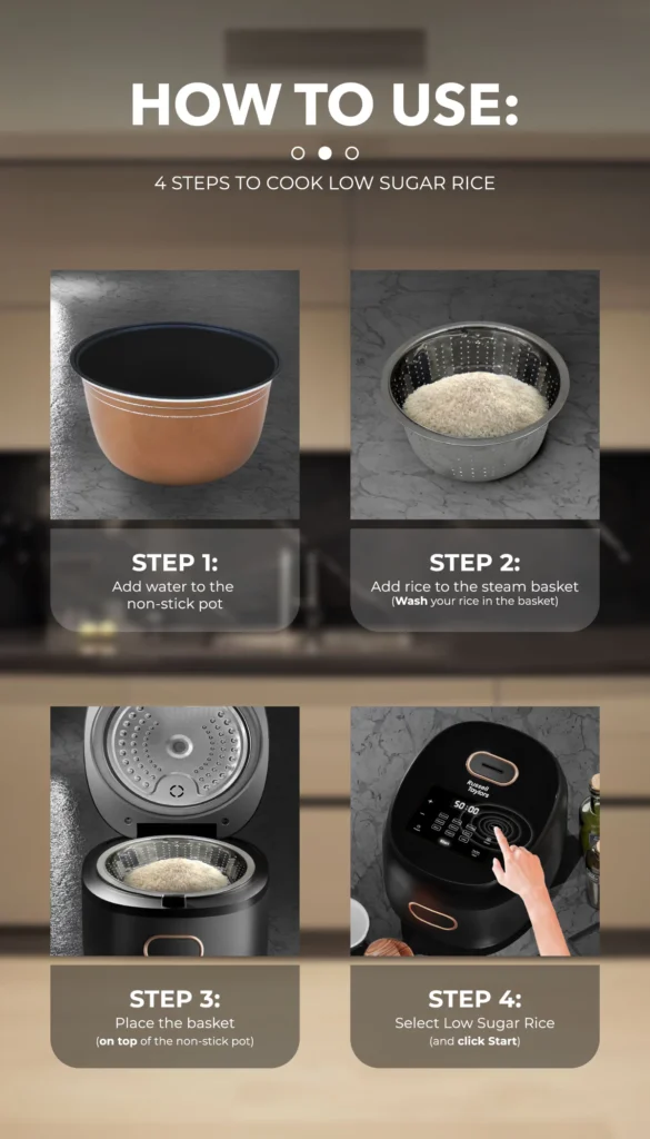 Russell Taylors Digital Low Sugar Rice Cooker (1.8L) RC10