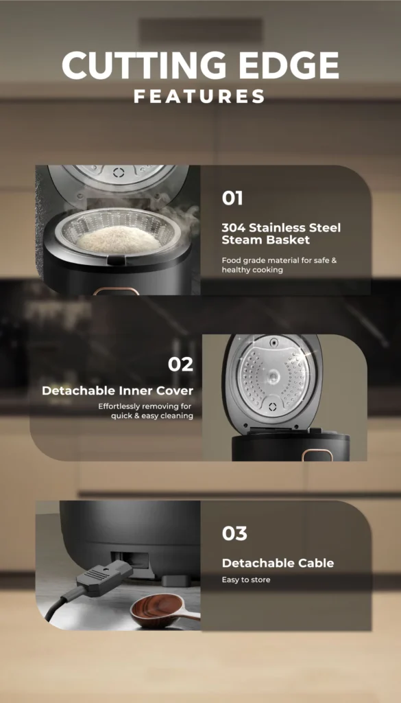 Russell Taylors Digital Low Sugar Rice Cooker (1.8L) RC10