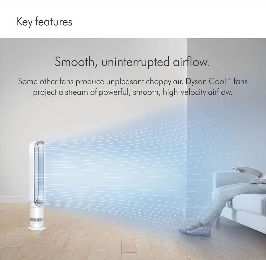 【Limited-Time Offer】Dyson Cool™ Tower Fan AM07 (White/Silver)