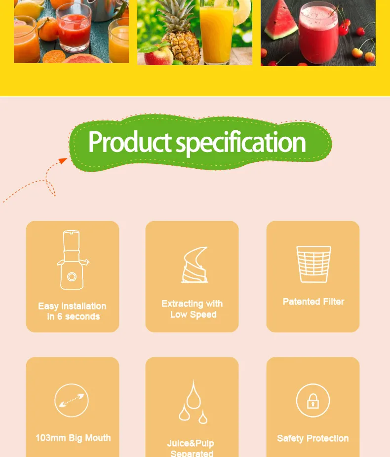 Electric Wide - Mouth Centrifugal Juicer