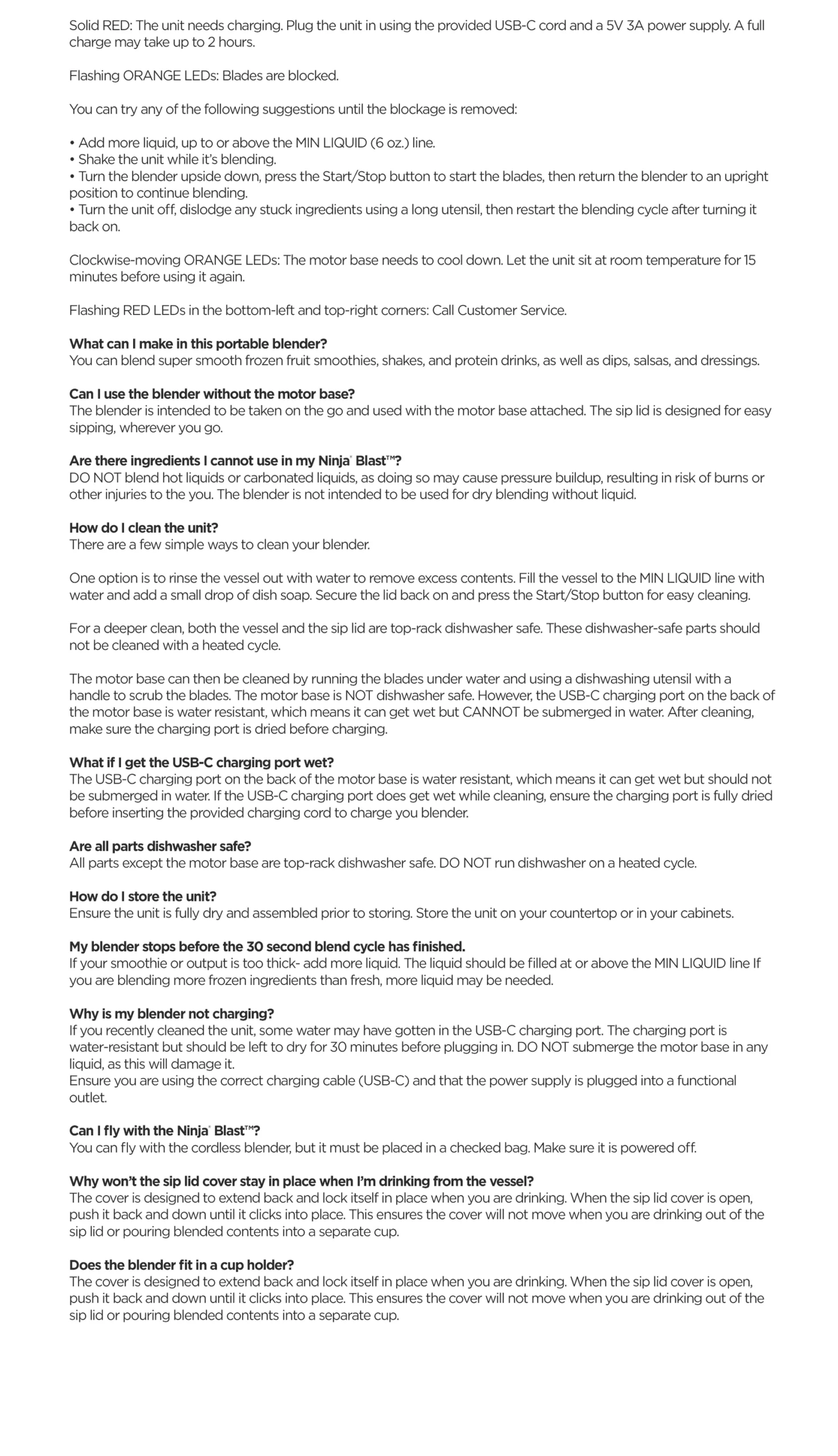 Ninja Blast Portable blender, 530 - milliliter capacity, USB - C charging cable, capable of crushing ice, lightweight and portable, BPA - free，Ninja BC151SM