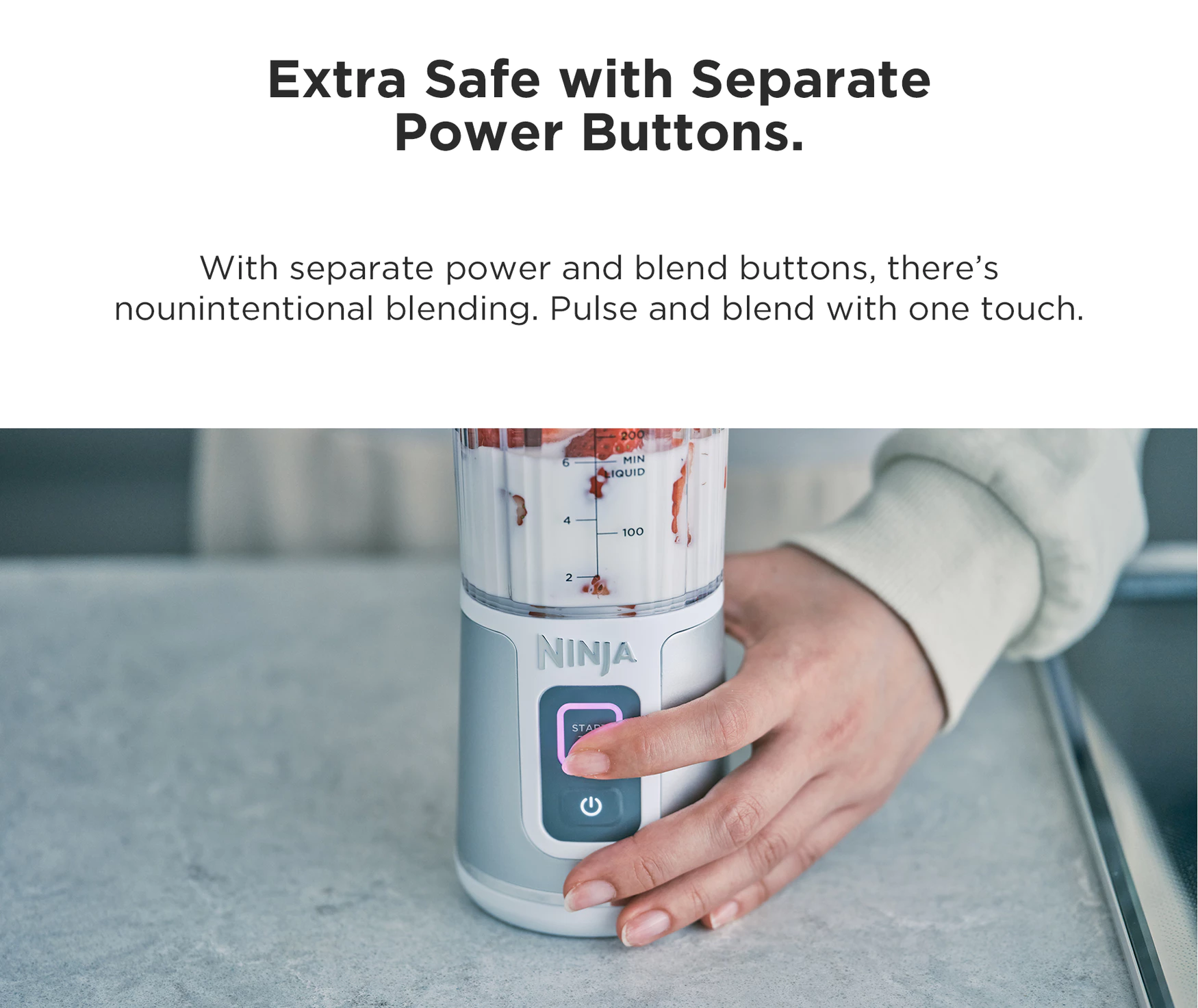 Ninja Blast Portable blender, 530 - milliliter capacity, USB - C charging cable, capable of crushing ice, lightweight and portable, BPA - free，Ninja BC151SM