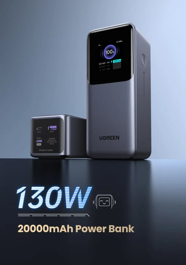 【limited Sales】20000mAh 130W Power Bank Fast Charge with Smart Digital Display