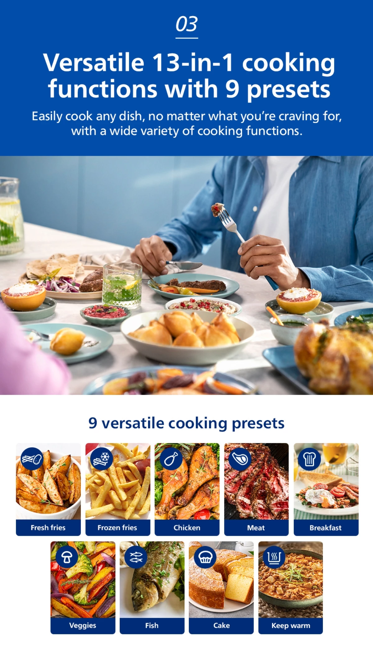 Philips NA221/09 | 13-in-1 Multi-Functional Air Fryer