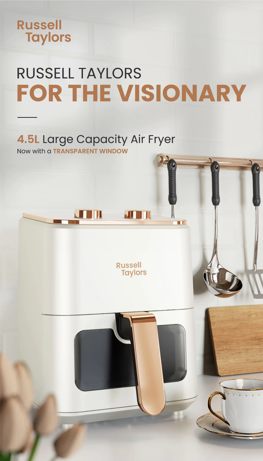 Russell Taylors 3D Visible Window Air Fryer Large (4.5L) Z3