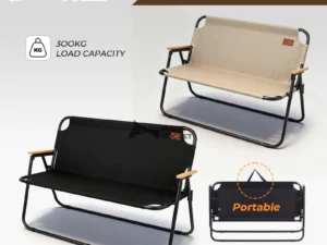 [Harga promosi RM8.98]🔥Magic Pocket Kermit Healing Double Camping Chair | 2–3 Seater | Portable & Foldable for Outdoor Picnic