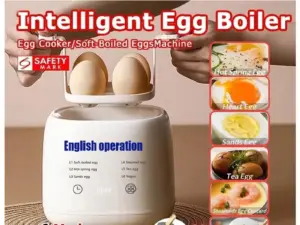 🔥 7-in-1 Mini Egg Cooker – Perfect Soft/Hard Boiled, Poached & Steamed | Auto Shut-Off & UK 3-Pin Plug (Pakistan & Malaysia Compatible)