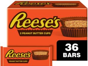 REESE'S Milk Chocolate Peanut Butter Cups, Candy Packs, 1.5 oz (36 Count)