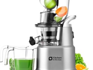 Cold Press Juicer Machines. Kitchen in the Box Slow Masticating Juicers Machine.3.26inch Large Wide Feed Chute Fit Whole Fruits & Vegetables.BPA Free.Easy to Clean (Bright Red)