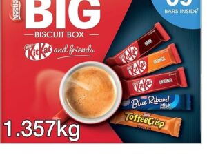 【Exclusive for New Users】Nestlé KitKat & Friends Large Gift Box | 69 Chocolate Biscuits – KitKat, Blue Ribbon, Toffee Crunch | Loose Chocolate Gift Box 1.357kg x 2 Boxes