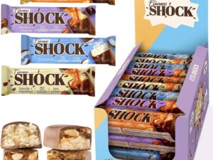 【Flash Sale】FitnesSHOCK Protein Bar Mix Box 24-Variety-Pack, No Added Sugar, High 20% Protein, Low Carb, Lower Calories, Rich in Fiber 24x50g
