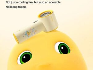 GOOJODOQ x NAILONG GFS001 High-speed Portable Handheld Fan 4000MAH Mini kipas Strong Wind 100 Gear Wind Speed kipas angin Digital Display Adjustable Turbo kipas tangan untuk olahraga luar ruangan dan pendinginan cepat