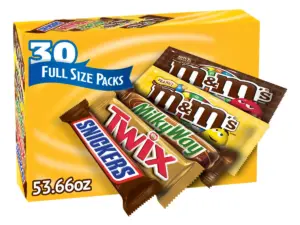 M&M's、Mixed pack of Snickers and other chocolate bars, 30 pieces