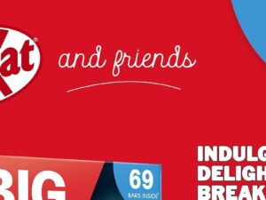 【Limited-Time Offer】Nestlé KitKat & Friends Extra-Large Biscuit Gift Box | 69 Chocolate Biscuit Sticks – KitKat, Blue Ribbon, Toffee Crunch | 1.357kg per Box
