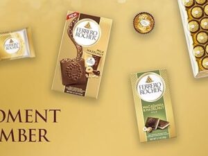 Ferrero Rocher Premium Hazelnut Milk chocolate squares. Valentine's Day Chocolate Gifts. ​10 Pieces. 3.7 oz