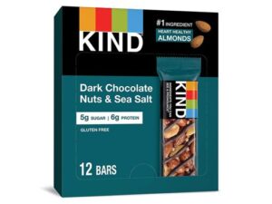 【Flash Sale】KIND Bars 12 Count Dark Chocolate Nuts and Sea Salt - 6g Protein Low Sugar Gluten Free