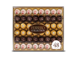 【Flash Sale】Ferrero 18.2 oz, 48 Count Collection Premium Gourmet Assorted Hazelnut Milk Chocolate, Dark Chocolate and Coconut
