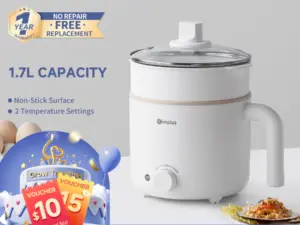 Simplus 1.7 - liter rice cooker with 630 - watt rapid heating, non - stick coating and two - temperature settings DZGH011