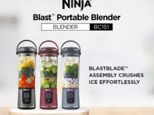 Ninja Blast Portable blender, 530 - milliliter capacity, USB - C charging cable, capable of crushing ice, lightweight and portable, BPA - free，Ninja BC151SM