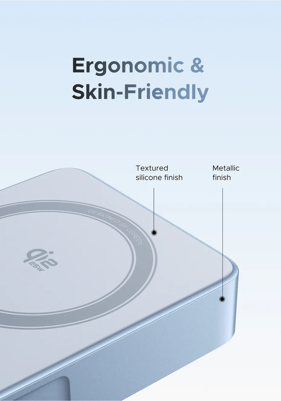 UGREEN 10000mAh Qi2 25W Magsafe Power Bank Wireless Charging Fast charging MagFlow Powerbank Built in Type-C Cable for iPhone 17 Series iPhone 16 Pro Max Qi2.2 Version