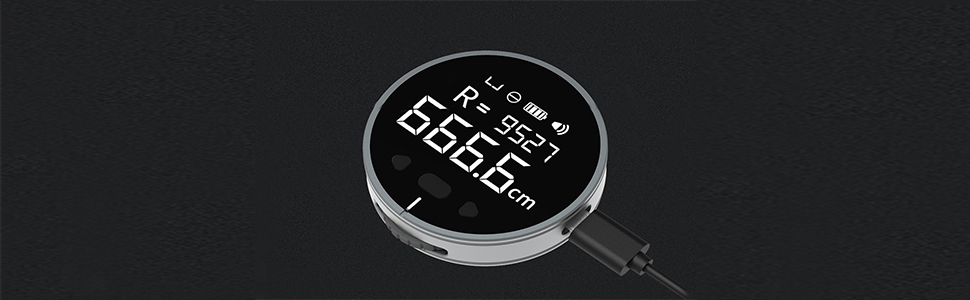 HomeMagician 324 Ft Electronic Digital Tape Measure with LCD Display Digital Ruler Rechargeable Small Smart Rolling Measuring Tool for Flat Curved Diameter Odd Shape Ideal Surprise for You