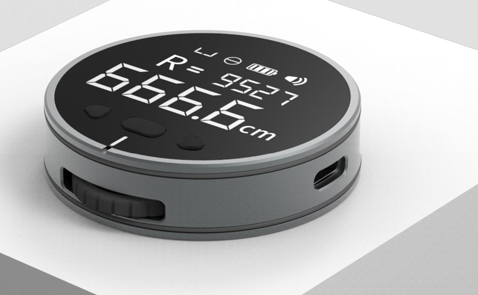 HomeMagician 324 Ft Electronic Digital Tape Measure with LCD Display Digital Ruler Rechargeable Small Smart Rolling Measuring Tool for Flat Curved Diameter Odd Shape Ideal Surprise for You