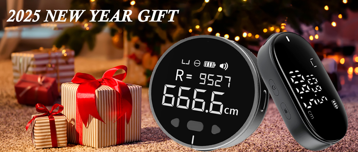 HomeMagician 324 Ft Electronic Digital Tape Measure with LCD Display Digital Ruler Rechargeable Small Smart Rolling Measuring Tool for Flat Curved Diameter Odd Shape Ideal Surprise for You