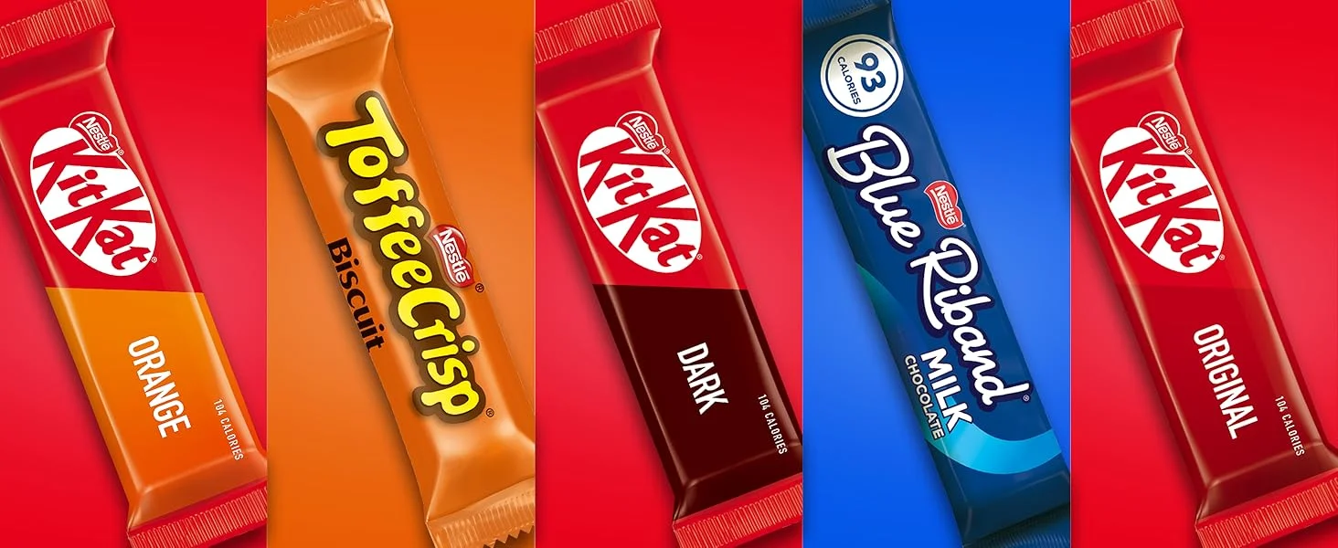 【New User Only】Nestlé Kitkat and Friends Big Biscuit Box | 69 x Chocolate Biscuit Bars – KitKat, Blue Riband, Toffee Crisp | Bulk Chocolate Box 1.357kg X2 boxes