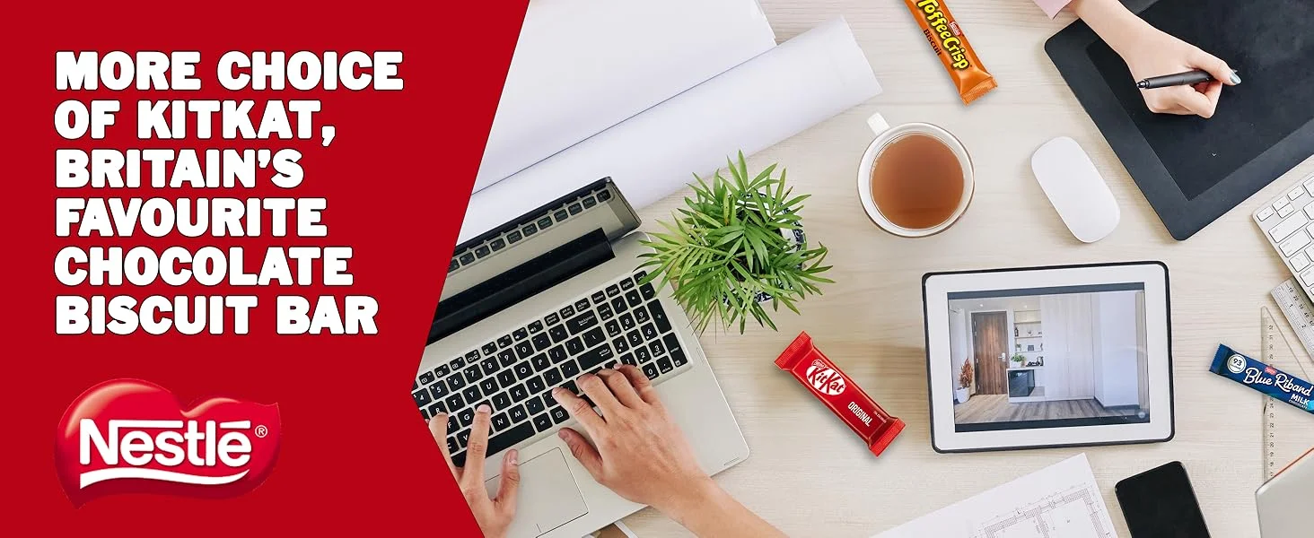 【New User Only】Nestlé Kitkat and Friends Big Biscuit Box | 69 x Chocolate Biscuit Bars – KitKat, Blue Riband, Toffee Crisp | Bulk Chocolate Box 1.357kg X2 boxes