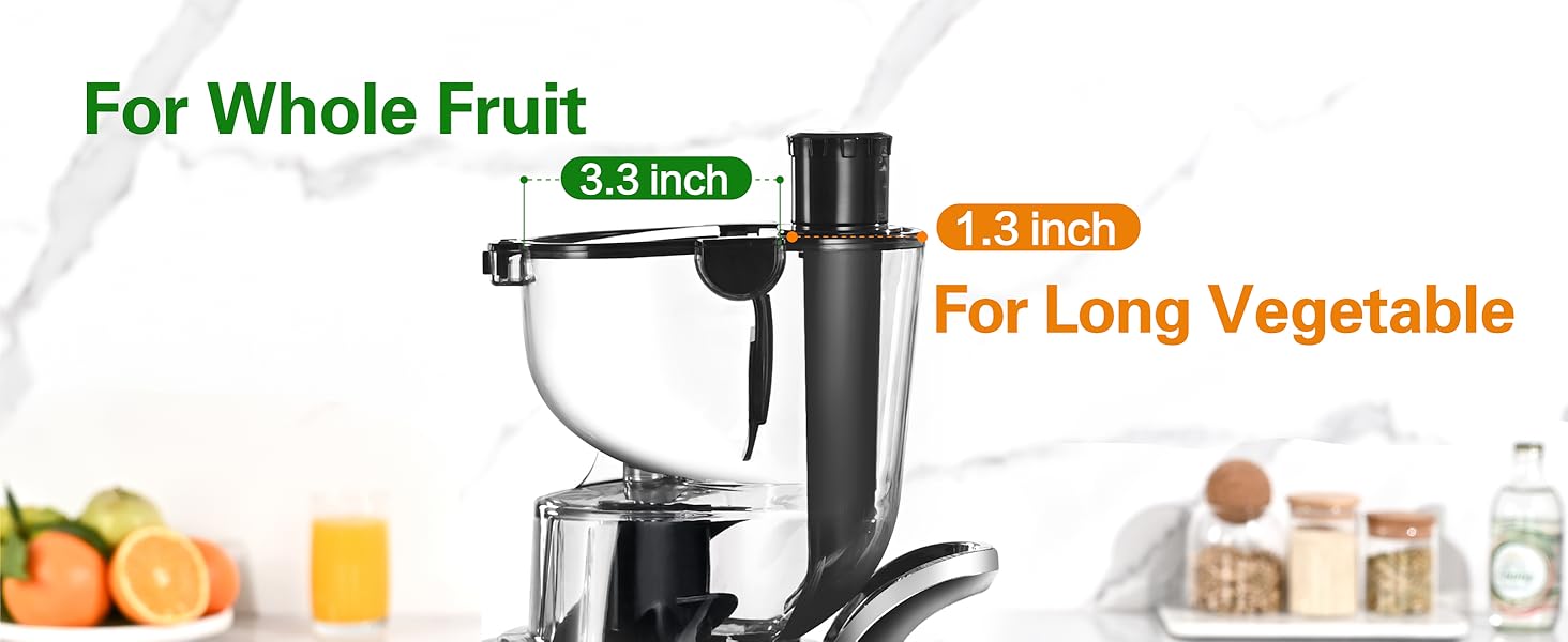 Cold Press Juicer Machines. Kitchen in the Box Slow Masticating Juicers Machine.3.26inch Large Wide Feed Chute Fit Whole Fruits & Vegetables.BPA Free.Easy to Clean (Bright Red)