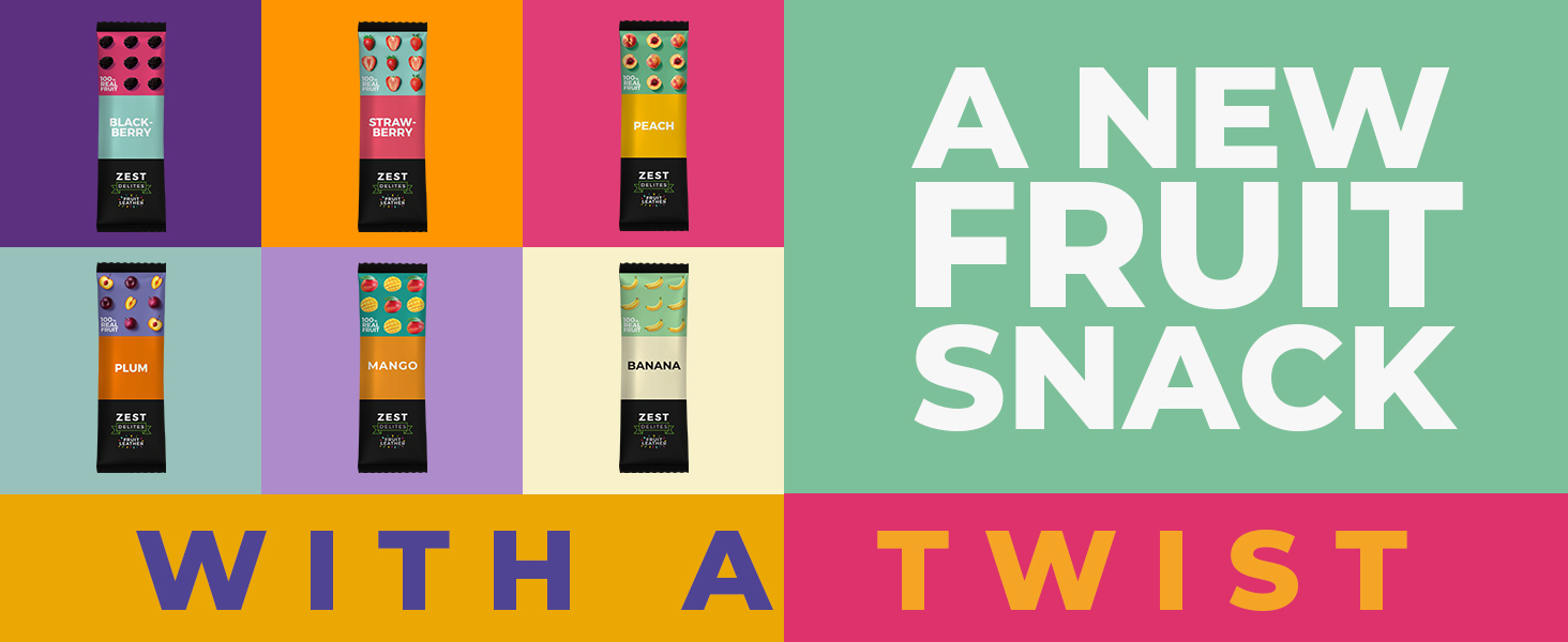 【Limited-Time Offer】Zest Delites Fruit Gummies, Dried Fruit Gummy Bars – Healthy Snack for Adults, Vegan, Healthy Dessert – Flavors: Apple & Blackberry, Strawberry, Peach, Sour Cherry, Plum – 25g x 50 Bars