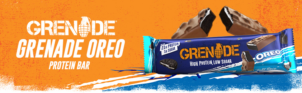 【Limited-Time Offer】Grenade OREO Albumin Protein Bars – High Protein, Low Sugar, 12 x 60g