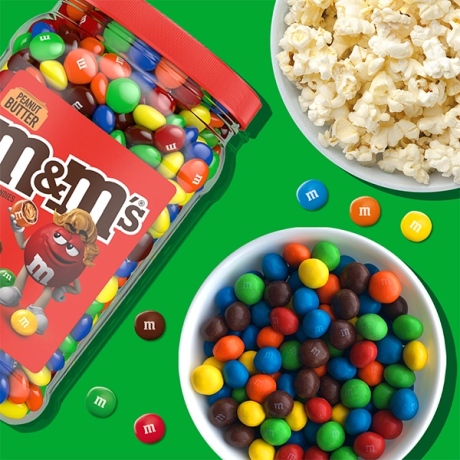 M&M'S Peanut Milk Chocolate Candies, 62 oz