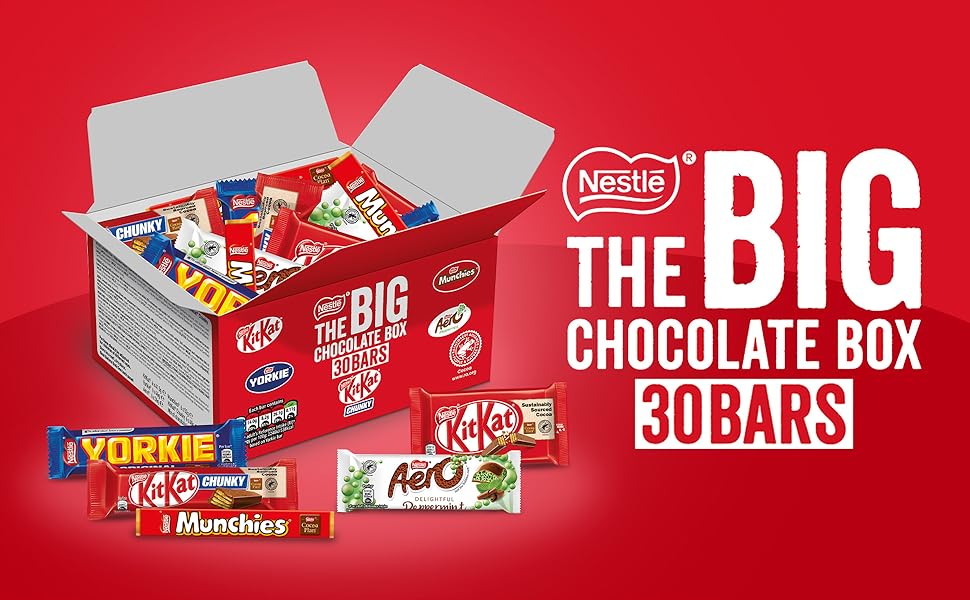 【Limited-Time Flash Sale】Nestlé 30-Bar Chocolate Bar Gift Box (1.3kg)