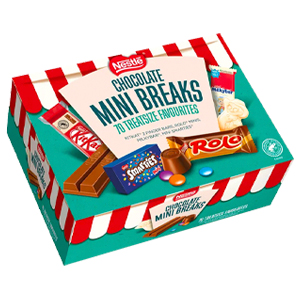 【Flash Sale】Nestlé Chocolate Mini's Selection Box, 70 Chocolate Biscuit Bars - Kit Kat, Smarties, Rolos, Milkybar, Sharing Bulk Chocolate Box