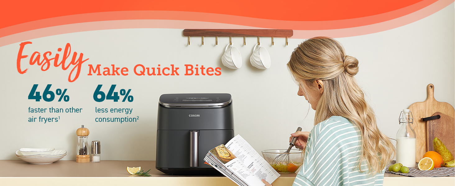 COSORI Air Fryer TurboBlaze, 6L Compact Design