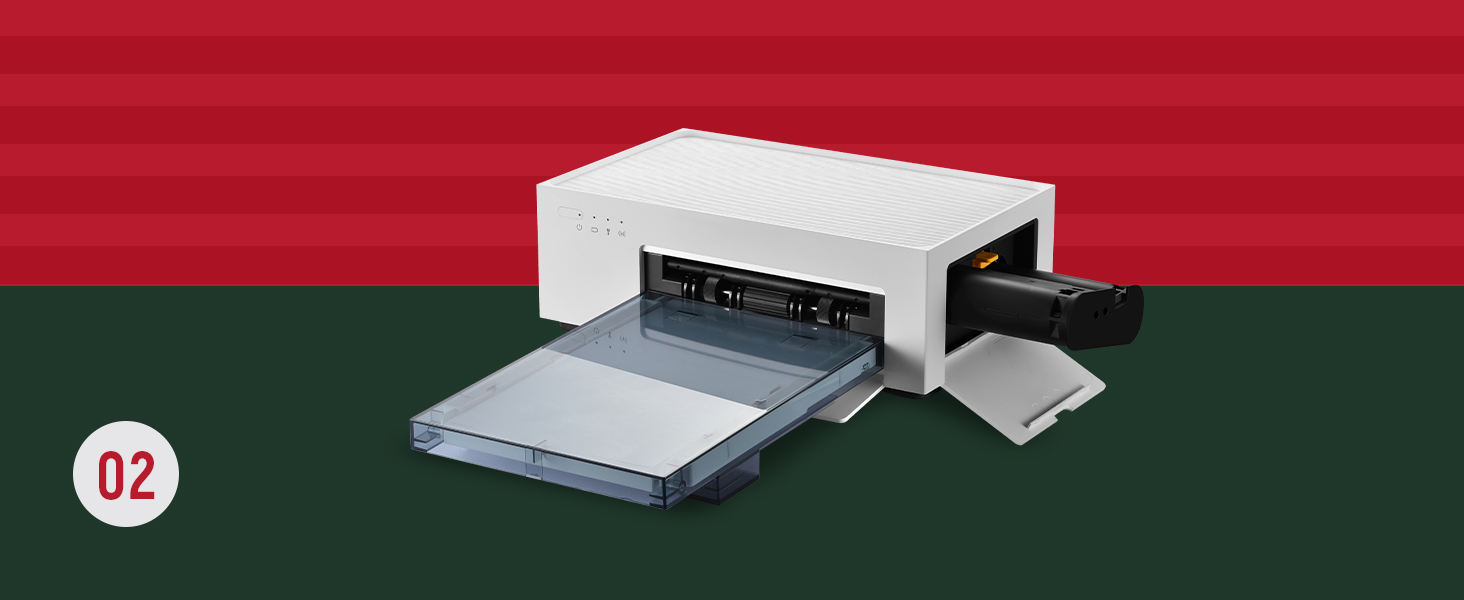 Liene White M200 4x6'' Photo Printer Battery Edition. Wireless Photo Printer for iPhone Android. Dye Sublimation Printing Full-Color Photo 20-Sheet. Portable Picture Printer Ideal for Travel Home Use