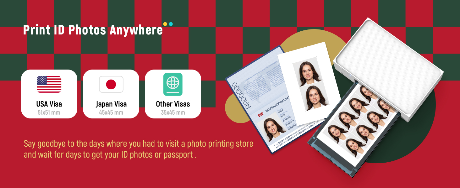 Liene White M200 4x6'' Photo Printer Battery Edition. Wireless Photo Printer for iPhone Android. Dye Sublimation Printing Full-Color Photo 20-Sheet. Portable Picture Printer Ideal for Travel Home Use