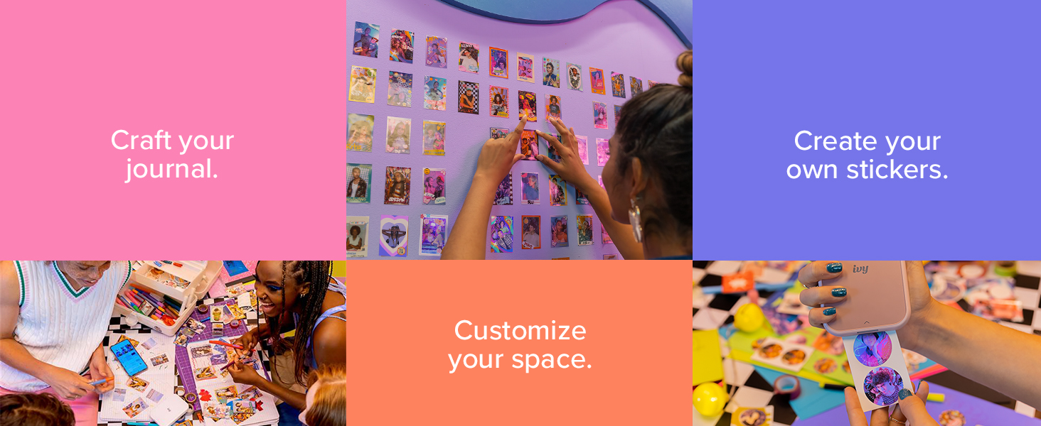 Canon Ivy 2 Mini Photo Printer. Print from Compatible iOS & Android Devices. Sticky-Back Prints. Blush Pink