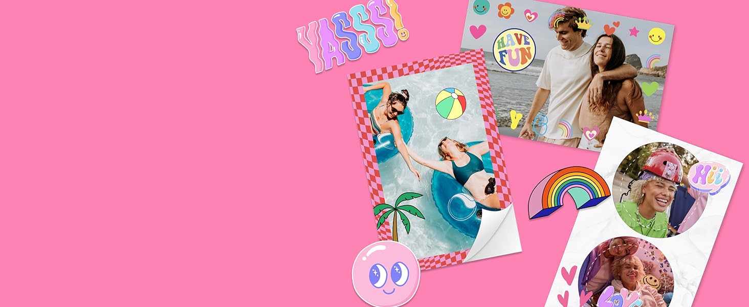 Canon Ivy 2 Mini Photo Printer. Print from Compatible iOS & Android Devices. Sticky-Back Prints. Blush Pink