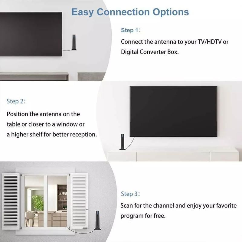 1080P/4K HD digital TV antenna with long-range signal 📡📺