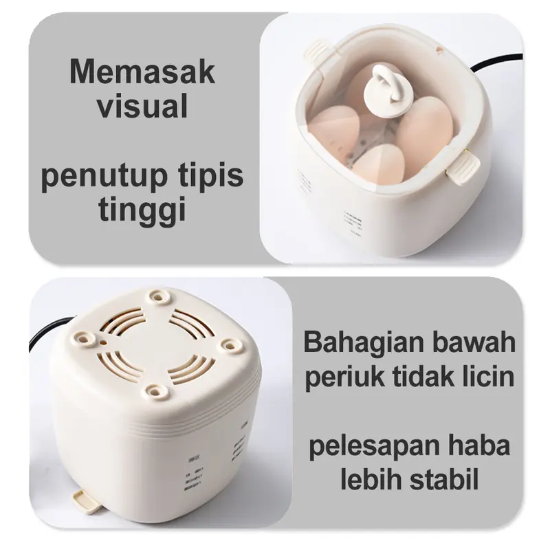 🥚✨ Telur Sempurna Setiap Kali SIMMO Smart Egg Steamer -  Letak Telur • Tekan Butang • Terus Siap Tanpa Gagal - 🔥 Produk Paling Laris Minggu Ini