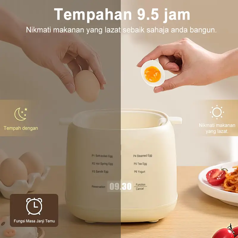 🥚✨ Telur Sempurna Setiap Kali SIMMO Smart Egg Steamer -  Letak Telur • Tekan Butang • Terus Siap Tanpa Gagal - 🔥 Produk Paling Laris Minggu Ini