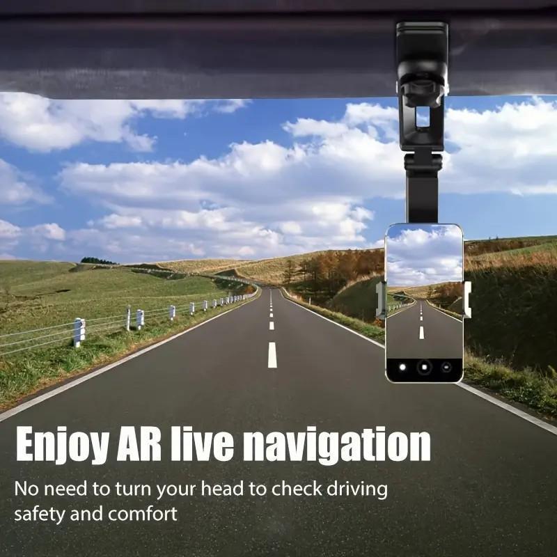 📱新款1080°多功能遮阳板通用360度旋转手机支架