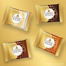 Ferrero Rocher Premium Hazelnut Milk chocolate squares. Valentine's Day Chocolate Gifts. 10 Pieces. 3.7 oz