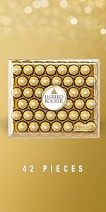 Ferrero Rocher Premium Hazelnut Milk chocolate squares. Valentine's Day Chocolate Gifts. 10 Pieces. 3.7 oz