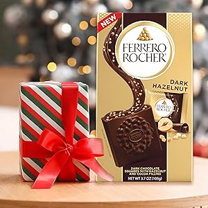 Ferrero Rocher Premium Hazelnut Milk chocolate squares. Valentine's Day Chocolate Gifts. 10 Pieces. 3.7 oz