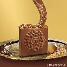 Ferrero Rocher Premium Hazelnut Milk chocolate squares. Valentine's Day Chocolate Gifts. 10 Pieces. 3.7 oz