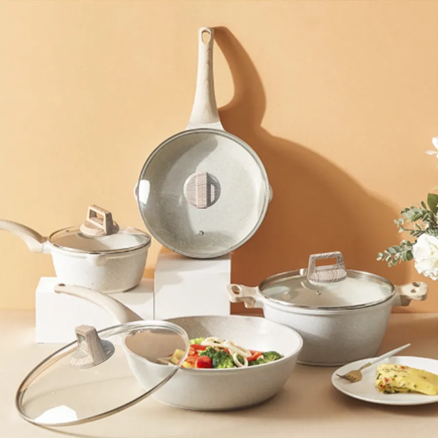 Non Stick Frying Pan kitchen cookware set 4 pcs Kawali wok pot Die-Cast Suitable all stoves